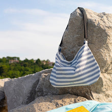 Load image into Gallery viewer, LILY BAG, blue stripes