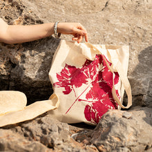 Load image into Gallery viewer, SUNKISSED LEAF, unique tote bag