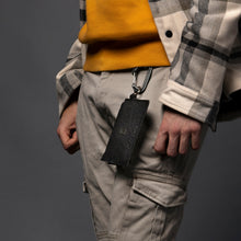 Load image into Gallery viewer, MOMO MINI WALLET, black pineapple leaves