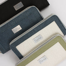 Load image into Gallery viewer, Eco-chic wallet from pineapple leaves, blue
