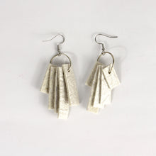 Load image into Gallery viewer, Pinatex earings, platinum