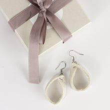 Load image into Gallery viewer, Pinatex earings, platinum