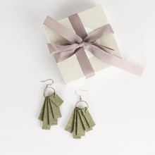 Load image into Gallery viewer, Pinatex earings, green