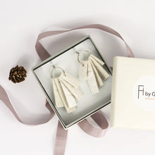 Load image into Gallery viewer, Pinatex earings, platinum