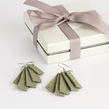 Load image into Gallery viewer, Pinatex earings, green