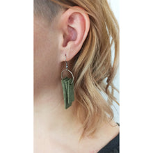 Load image into Gallery viewer, Pinatex earings, green
