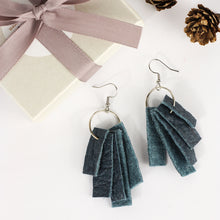 Load image into Gallery viewer, Pinatex earings, blue