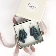 Load image into Gallery viewer, Pinatex earings, blue