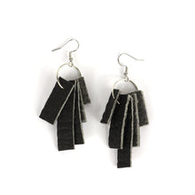 Load image into Gallery viewer, Pinatex earings, black