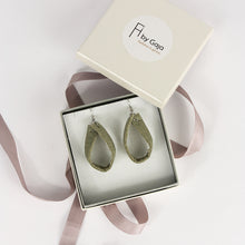 Load image into Gallery viewer, Pinatex earings, green