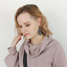 Load image into Gallery viewer, Pinatex earings, blue