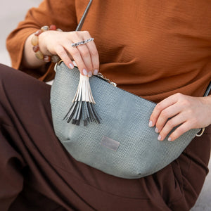 BLOSSOM BAG, blue-gray