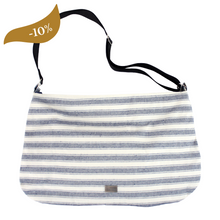 Load image into Gallery viewer, LILY BAG, blue stripes
