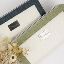 Load image into Gallery viewer, Eco-chic wallet from pineapple leaves, green and platinum
