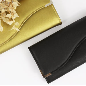 Eco-chic wallet from cactus, golden